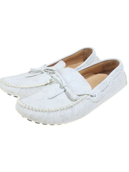 Louis Vuitton Arizona Moccasins Monogram Leather Loafers White main image 5